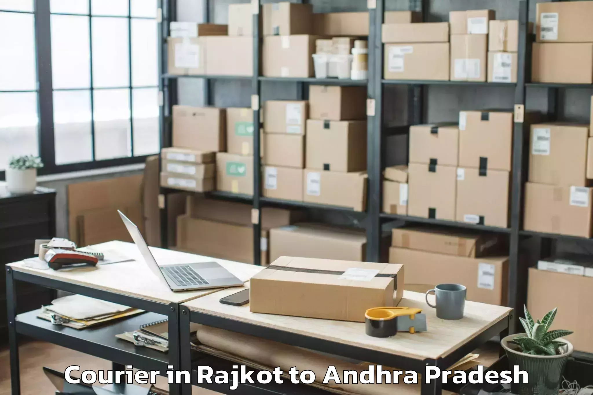 Book Your Rajkot to Pellakur Courier Today